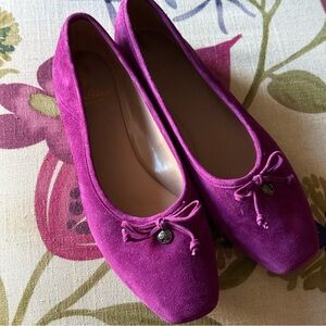 Sam Edelman Magenta Suede Flats